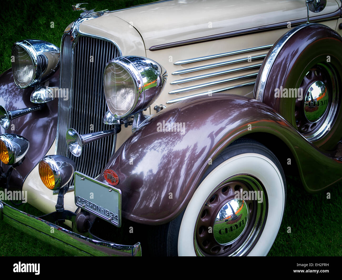 Restored 1934 Chrysler sedan. Oregon. Stock Photo