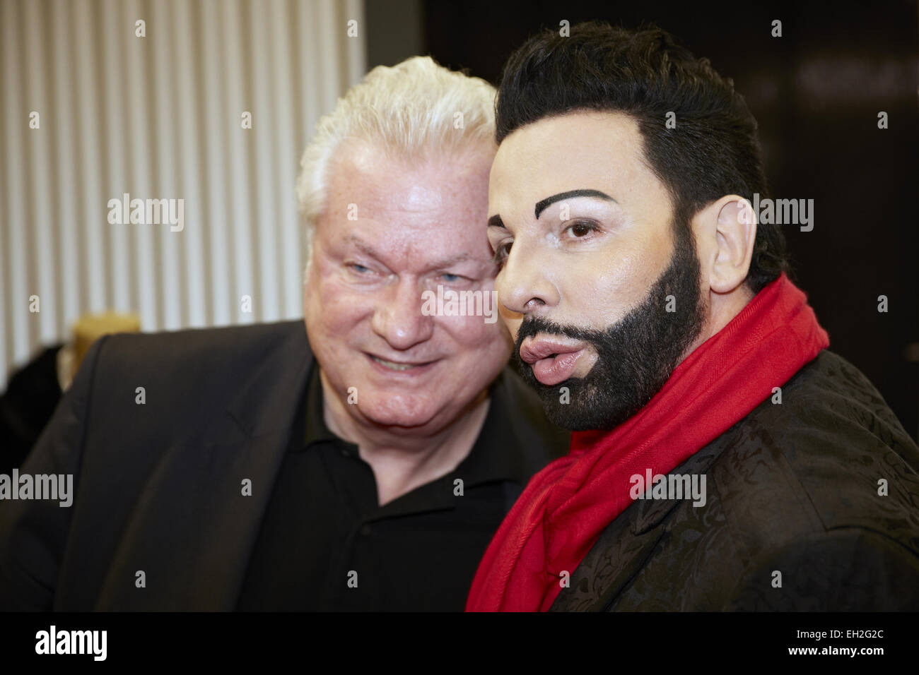 German fashion designer Harald Glööckler presents his equestrian