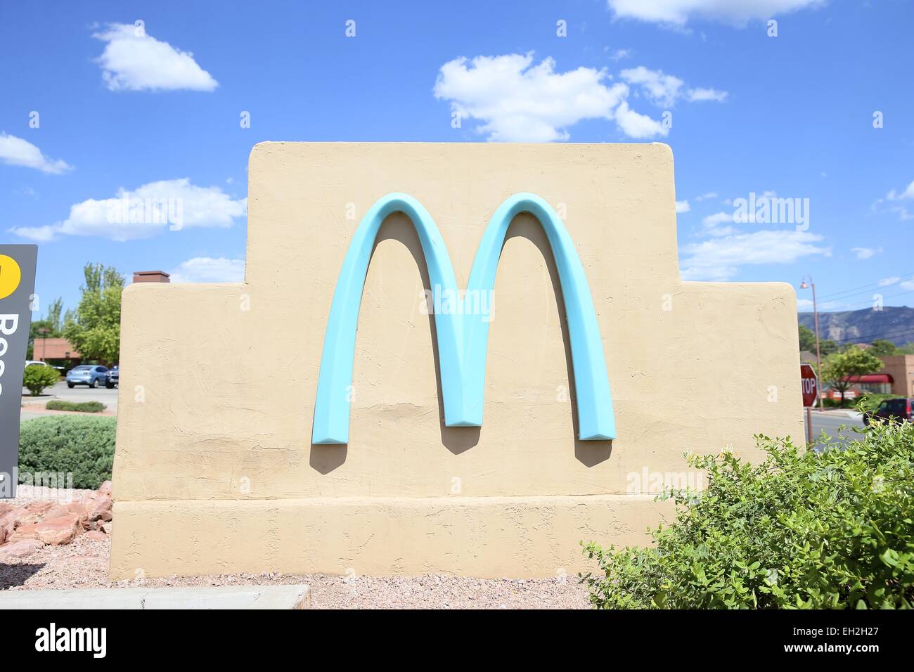 The only turquoise McDonald's sign in the world can be seen at the
