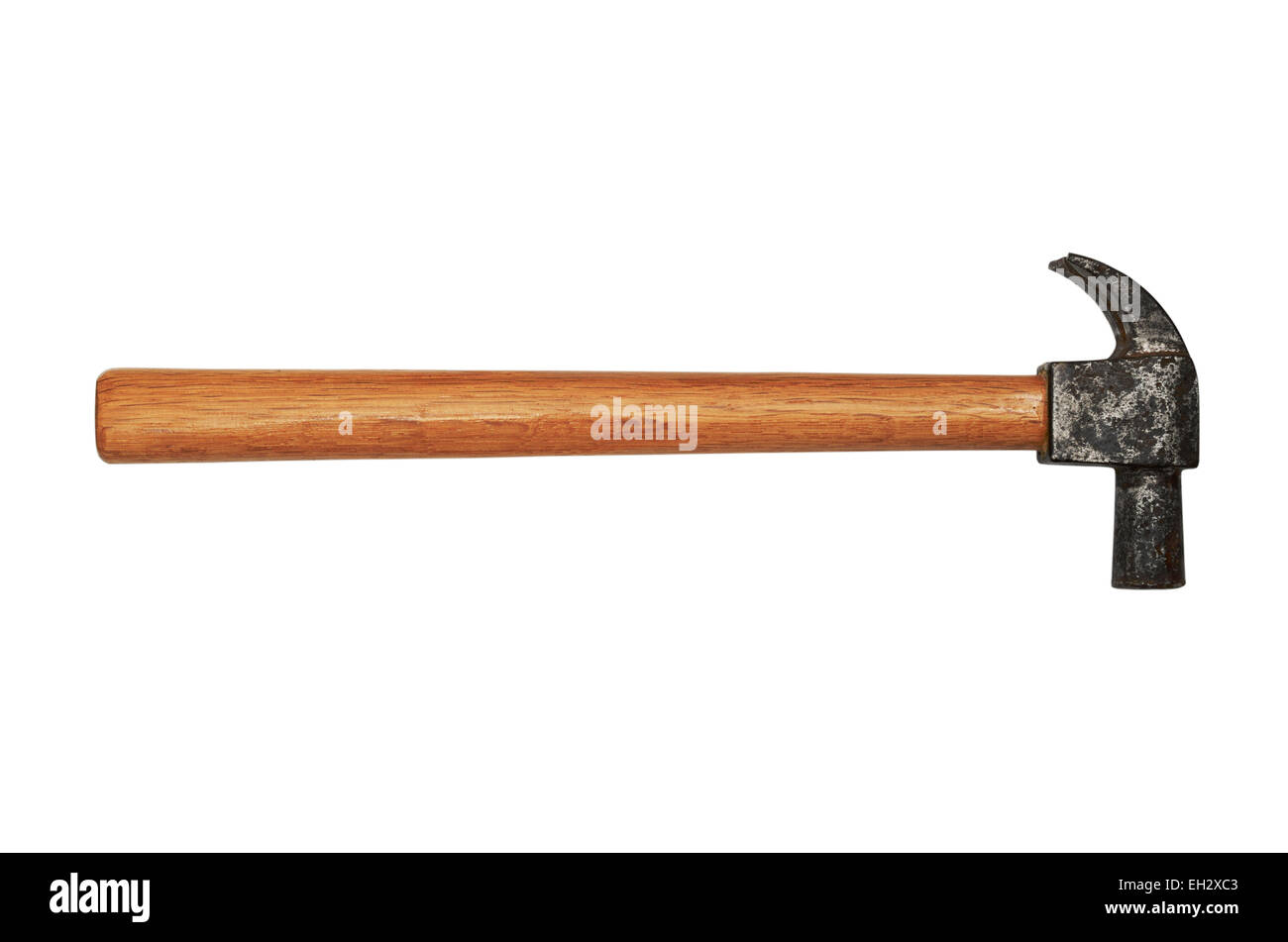 hammer with a wooden handle on white background Stock Photo - Alamy