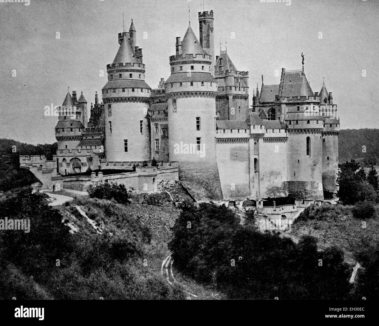 French chateau drawing Black and White Stock Photos & Images - Alamy