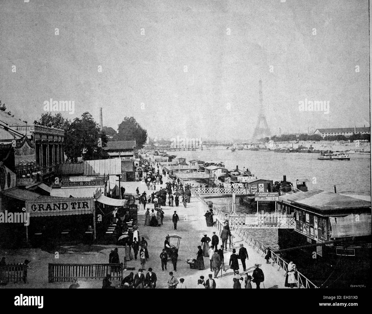 Early autotype of the Le Point du Jour, Paris, France, 1880 Stock Photo