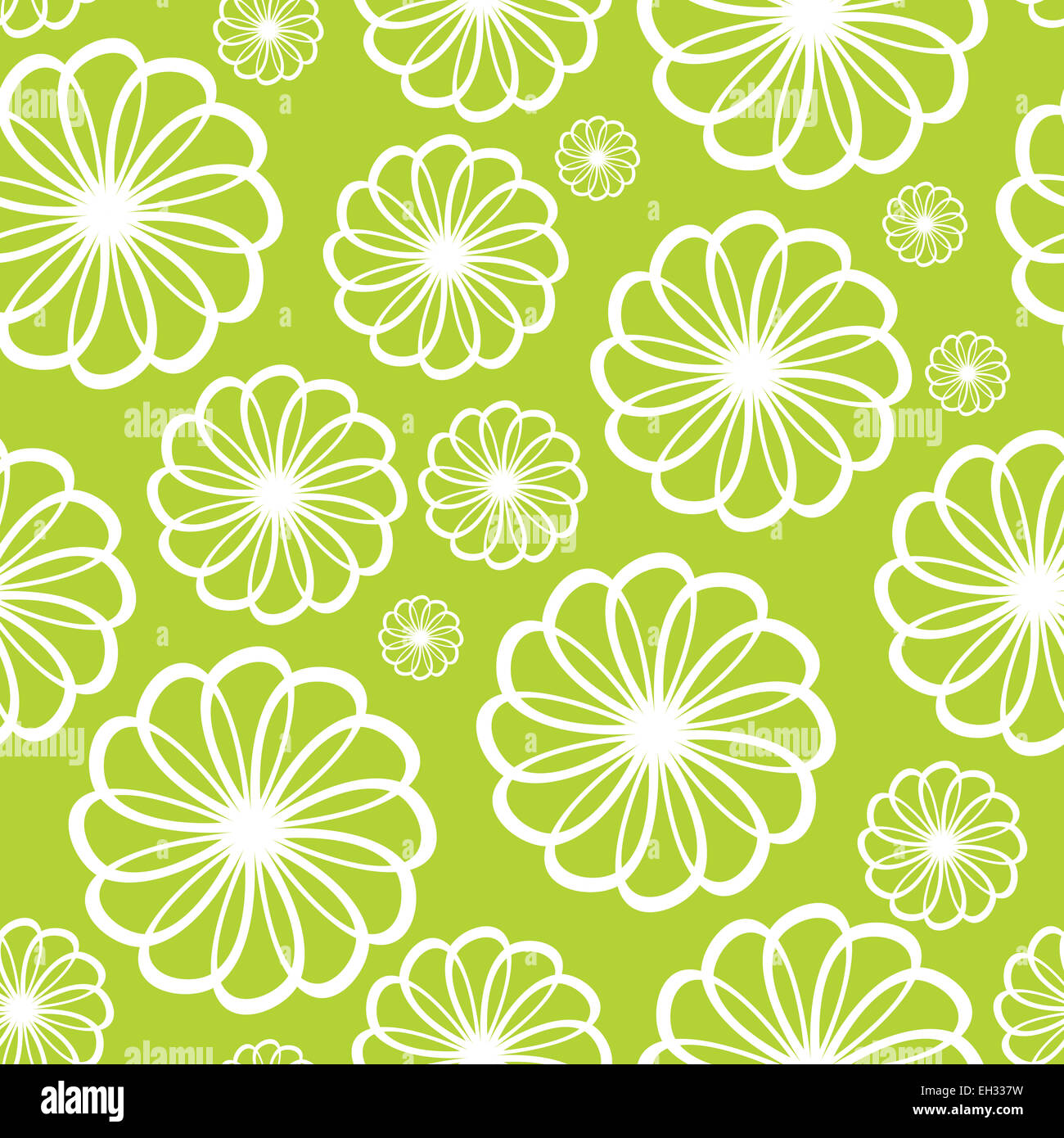 Flower Seamless Pattern Background Vector Illustration Stock Photo - Alamy