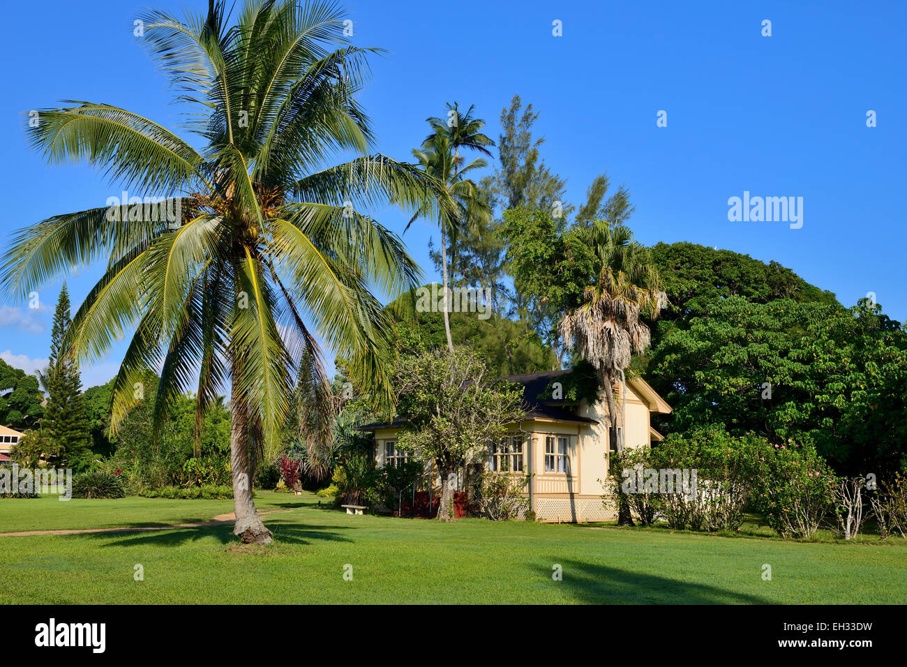 Kilohana Plantation Beauty Shop, Lihue, Kauai, Hawaii, USA Stock Photo