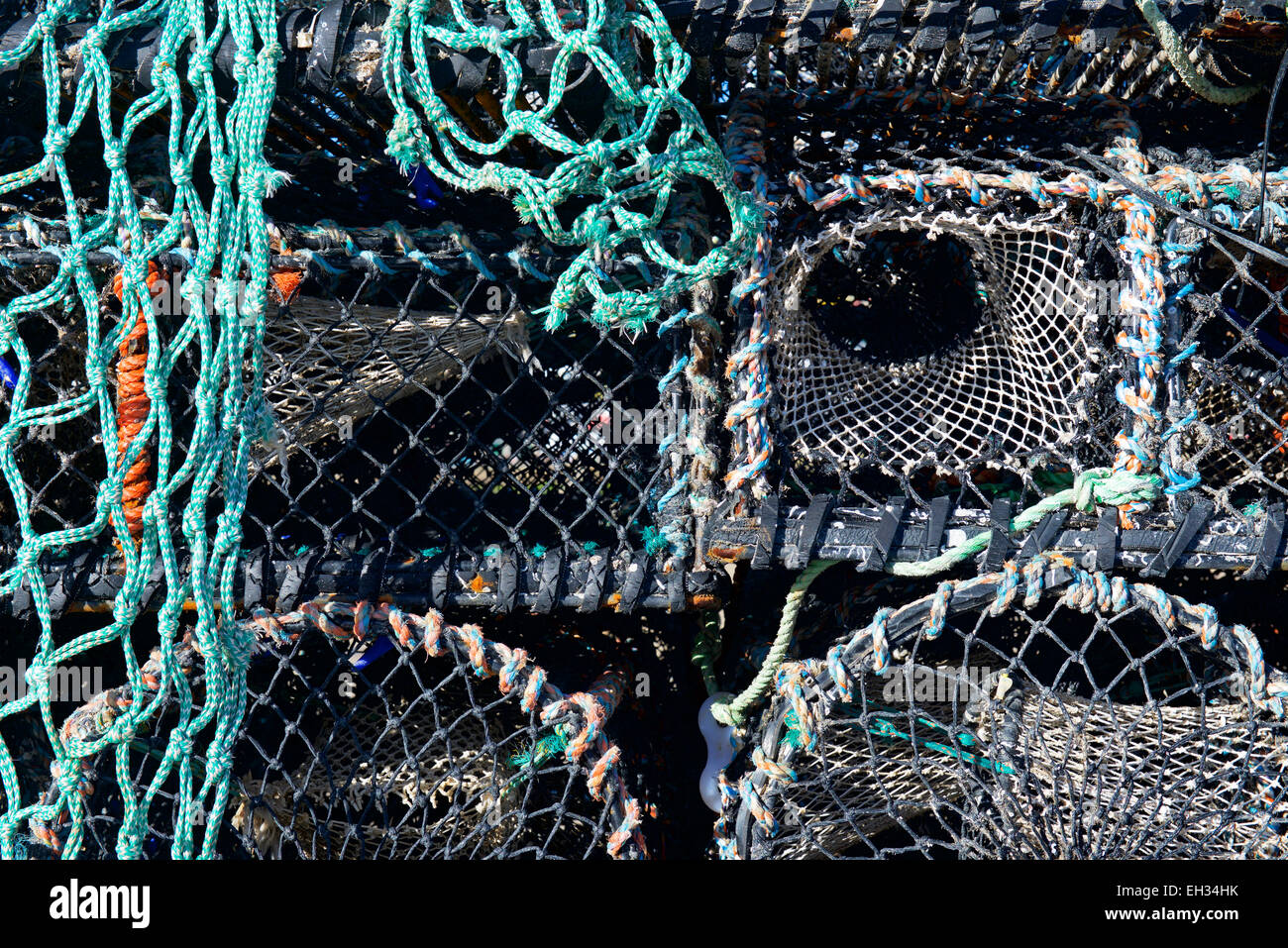 Lobster pots, England UK Stock Photo Alamy