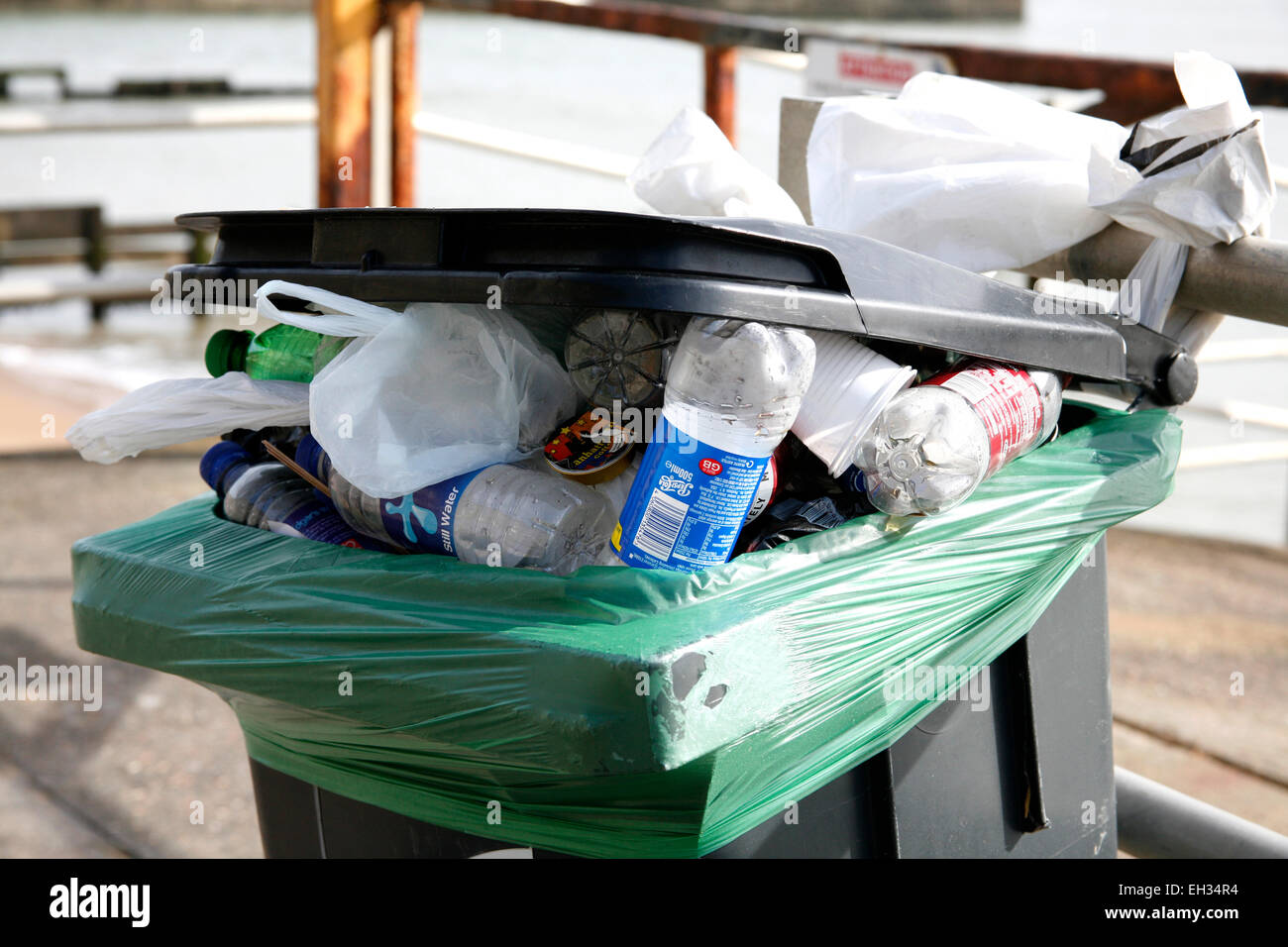 large rubbish bin in ramsgate town east kent coast uk march 2015 Stock Photo