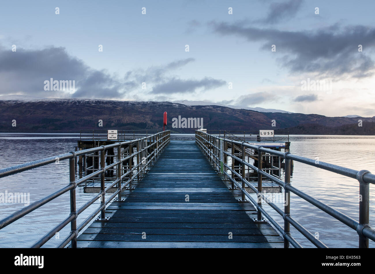 The pier in the village of Luss, Loch Lomond, Scotland Stock Photo Alamy