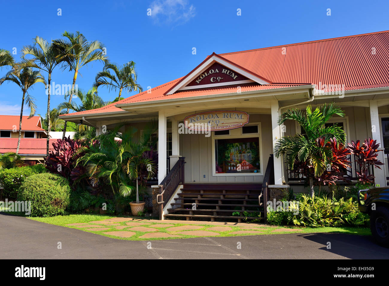 Koloa Rum Store, Kilohana Plantation, Lihue, Kauai, Hawaii, USA Stock