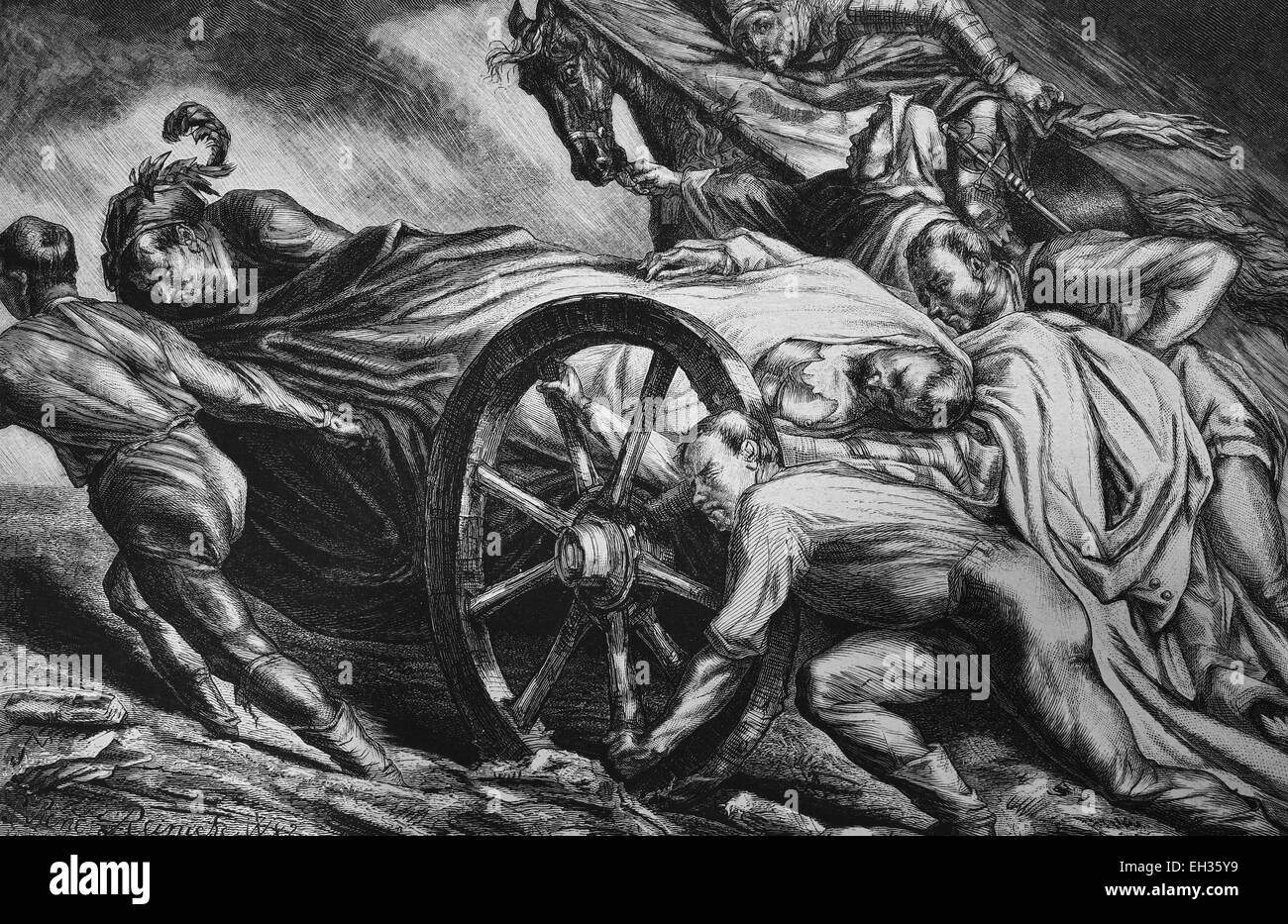 Battlefield drawing Black and White Stock Photos & Images - Alamy