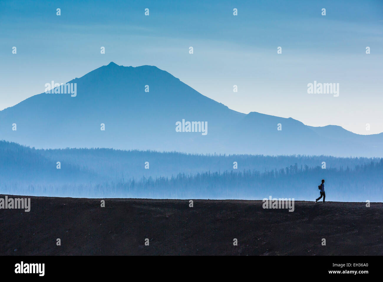 Hiker silhouette hi-res stock photography and images - Alamy