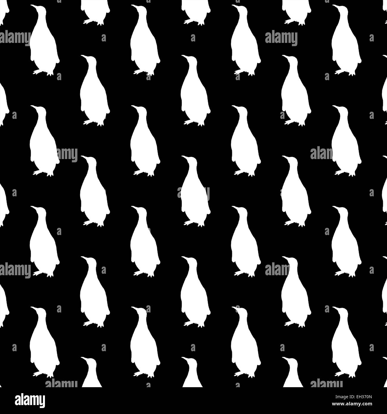 White and Black Penguin Polka Dots Background Penguins Pattern Texture Stock Photo