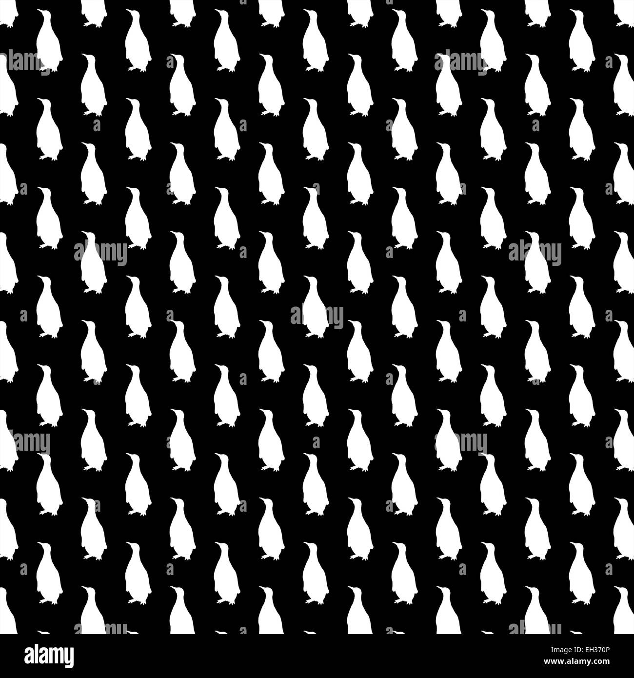 White and Black Penguin Polka Dots Background Penguins Pattern Texture Stock Photo