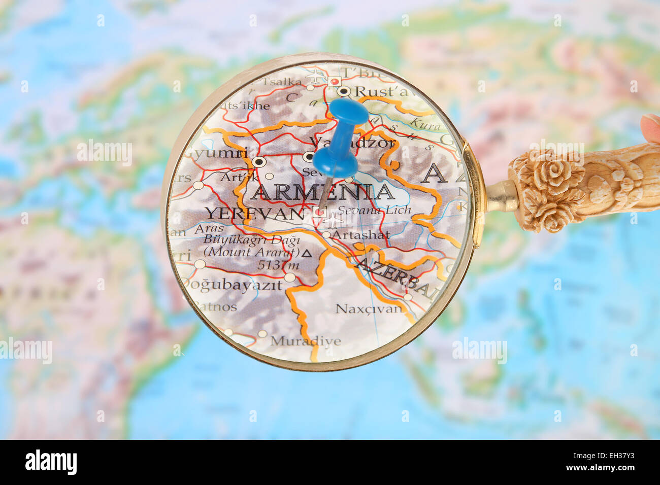 Armenia map hi-res stock photography and images - Alamy