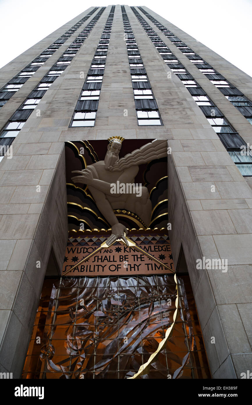GE Building at Rockefeller Center, Midtown Manhattan, New York City, New York, USA Stock Photo