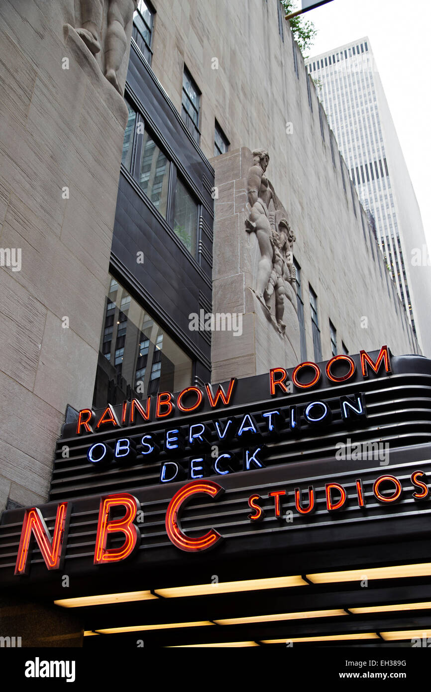 Rainbow Room, NBC Studios, Rockefeller Center, Midtown Manhattan, New York City, New York, USA Stock Photo