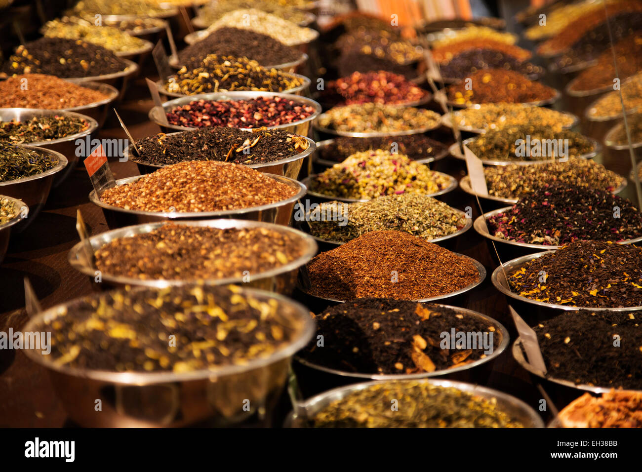 Spices, Chelsea Market, New York City, New York, USA Stock Photo