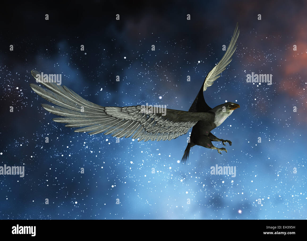 Night eagle. орел в небе красиво. беркут арты. ворон в небе. волк в ночи.