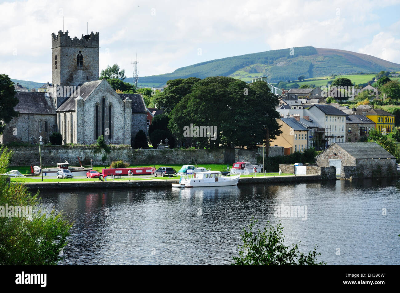 Ballina is a town in north County Mayo, Ireland. Stock Photo
