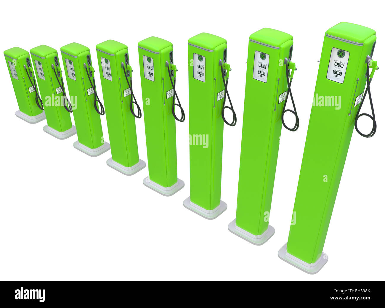 Petrol pumps petrol station Cut Out Stock Images & Pictures Alamy