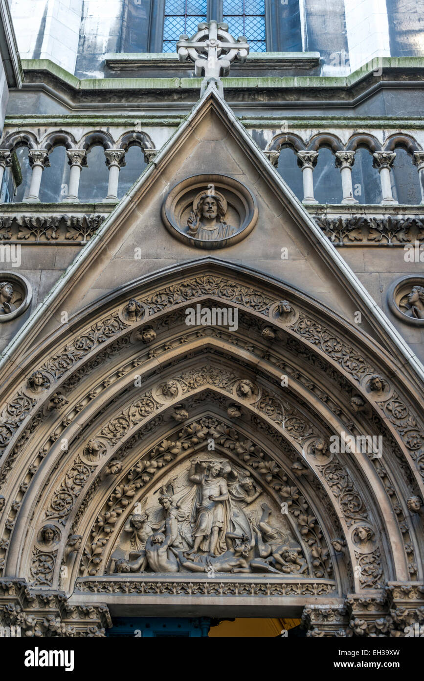 St Michael, Cornhill, is a medieval parish church in the City of London by Christopher Wren and Nicholas Hawksmoor Stock Photo