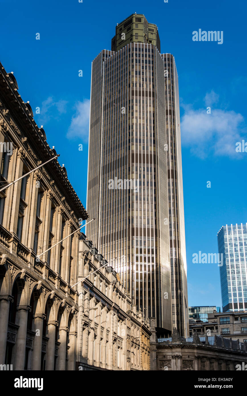 Tower 42 is a commercial office block in the City of London and was formerly known as the NatWest Tower Stock Photo