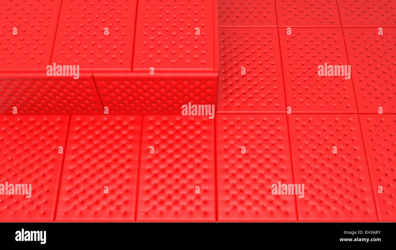 Soft and safe space concept red mattresses. Large resolution Stock