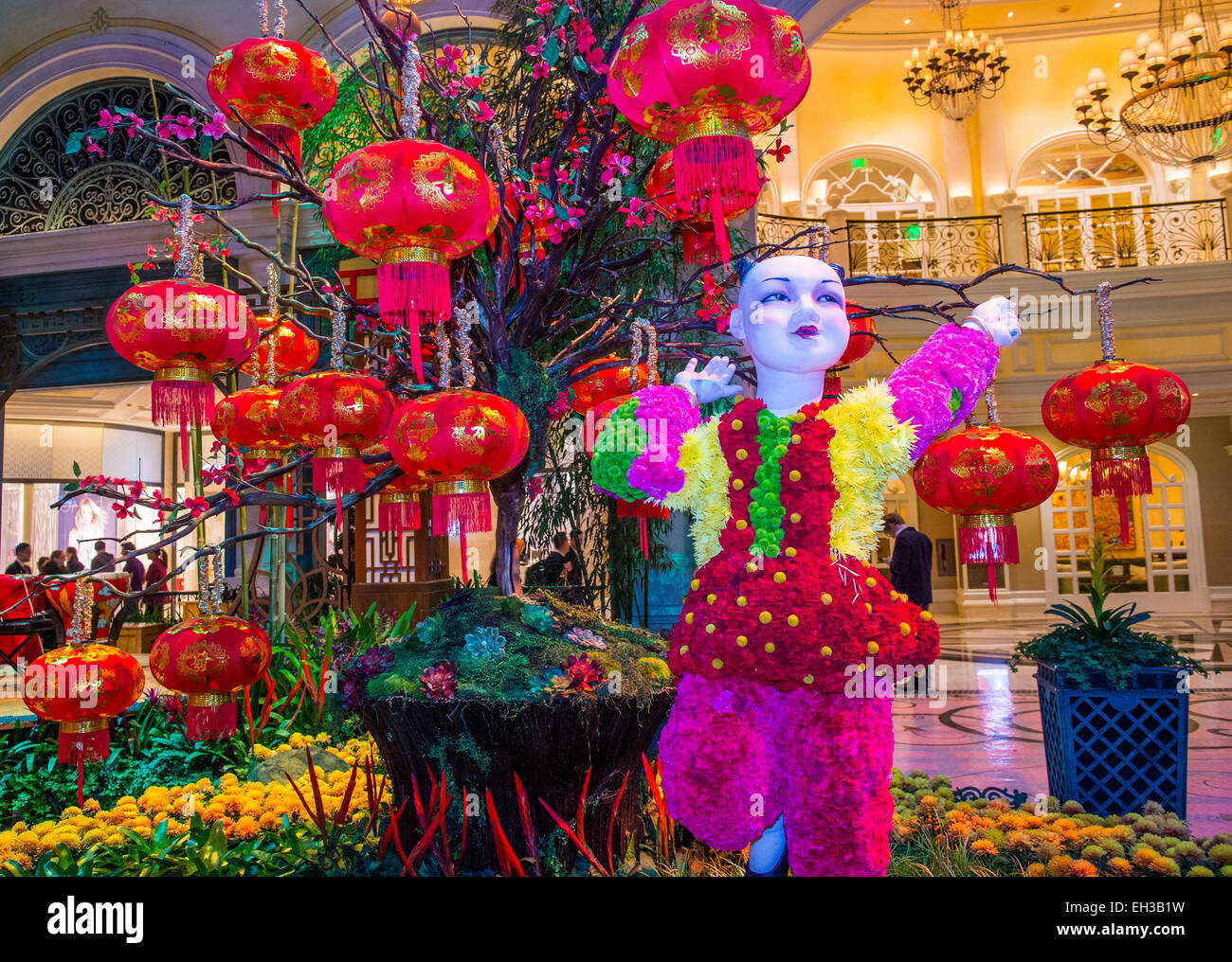 Chinese New year in Bellagio Hotel Conservatory & Botanical Gardens in