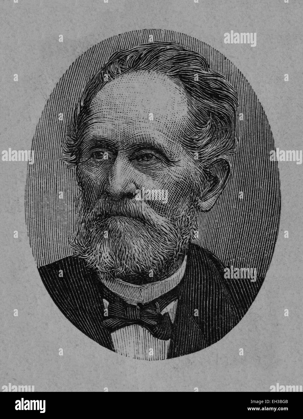 Hermann Christian Dietrich Backhaus, 1817 - 1901, a German agronomist and politician, wood engraving, about 1880 Stock Photo
