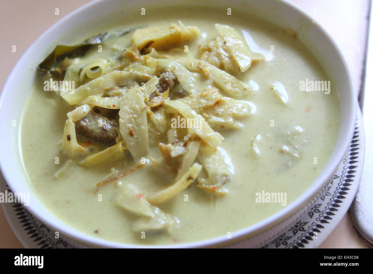 Bamboo shoots curry cooked with beef and coconut milk Stock Photo Alamy