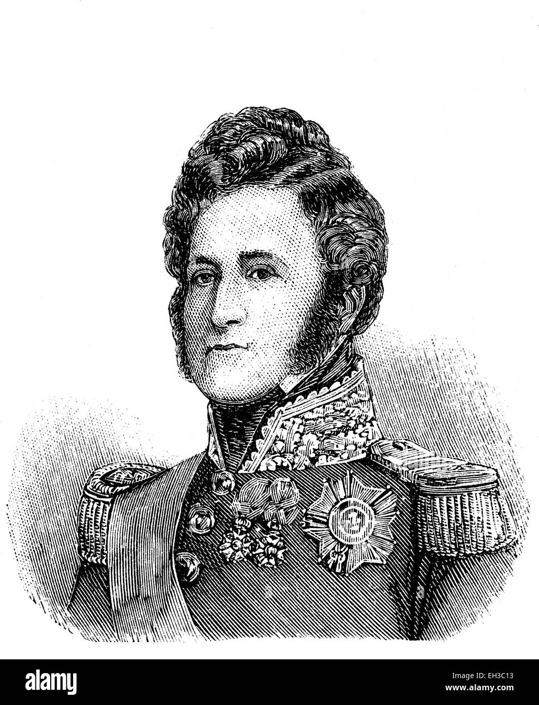Louis-Philippe I., Ludwig Philipp I. or Louis-Philippe Ier, 1773 - 1850, also known as Roi Citoyen, French for 'citizen king', during the so-called July Monarchy he was the last king of France with the official title 'King of the French', wood engraving, around 1880 Stock Photo
