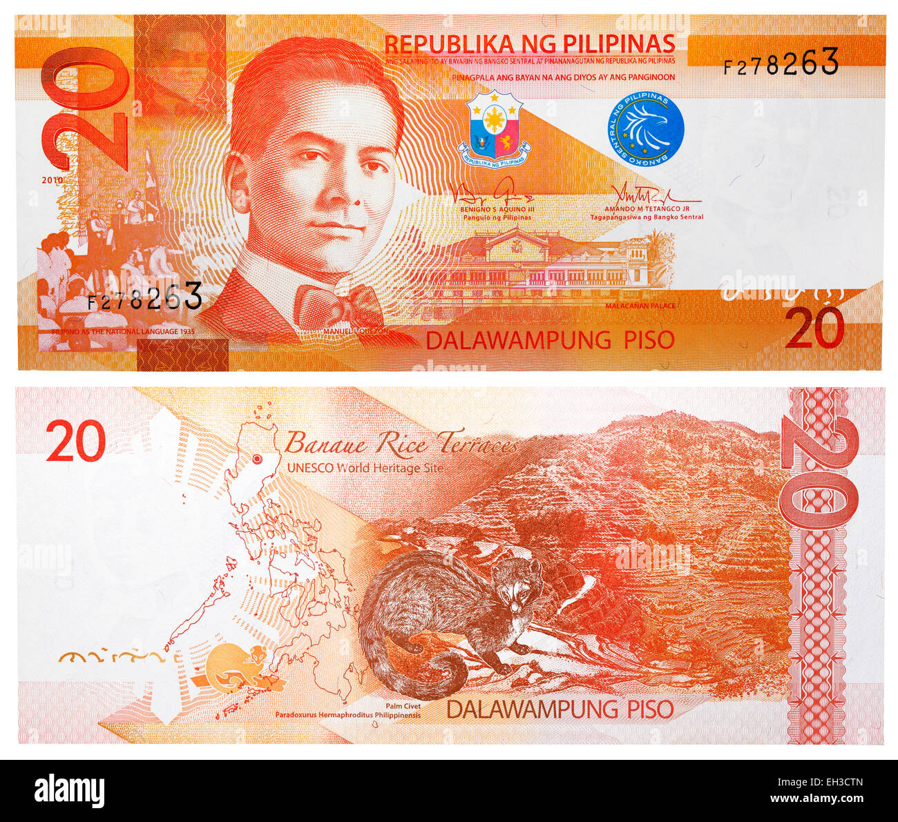 20 piso banknote, Philippines, 2010 Stock Photo