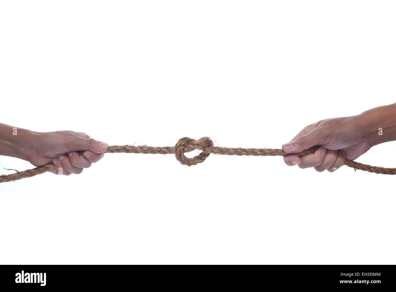 Two hand pulling a rope on clean blackground Stock Photo Alamy