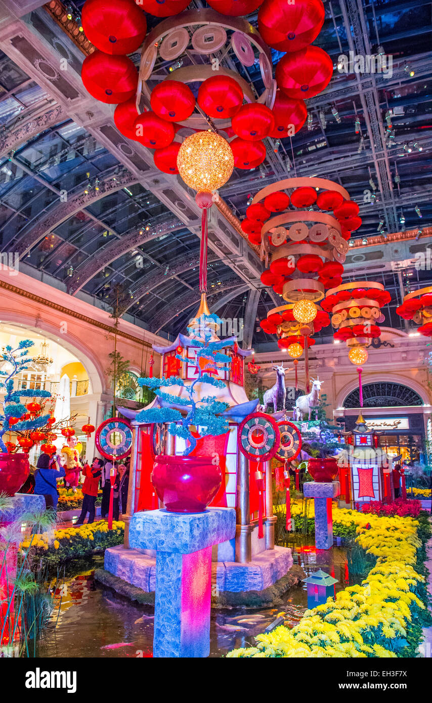 Chinese New year in Bellagio Hotel Conservatory & Botanical Gardens in