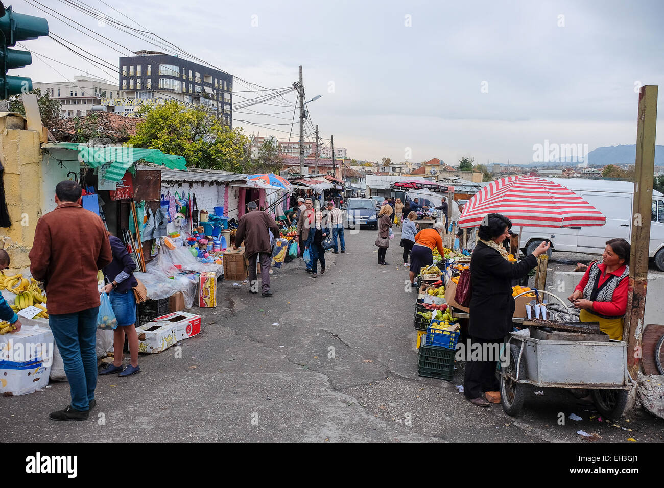 Albania, Tirana, open market Stock Photo