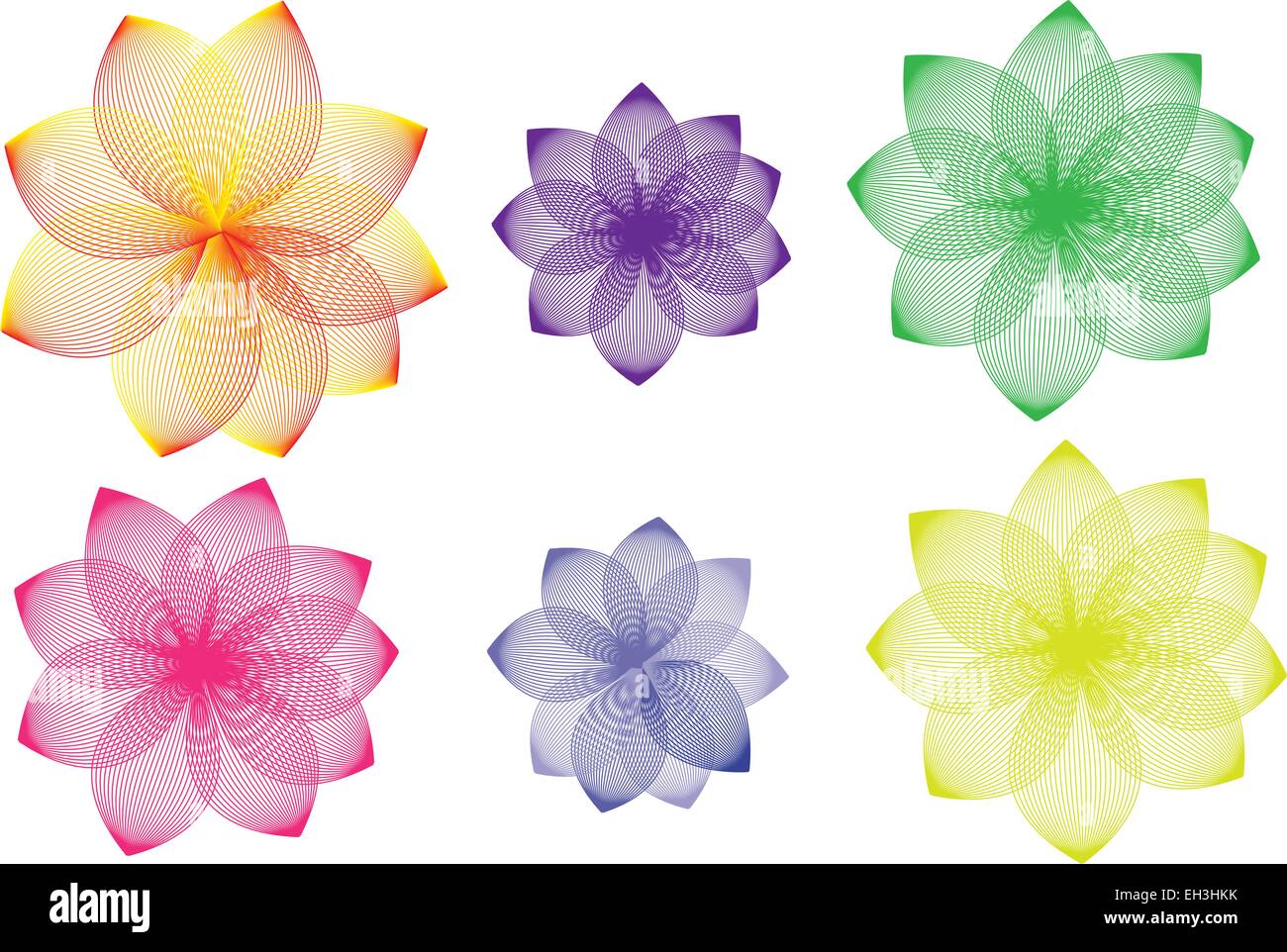 Colorful spa flowers on a white background Stock Vector Image & Art - Alamy