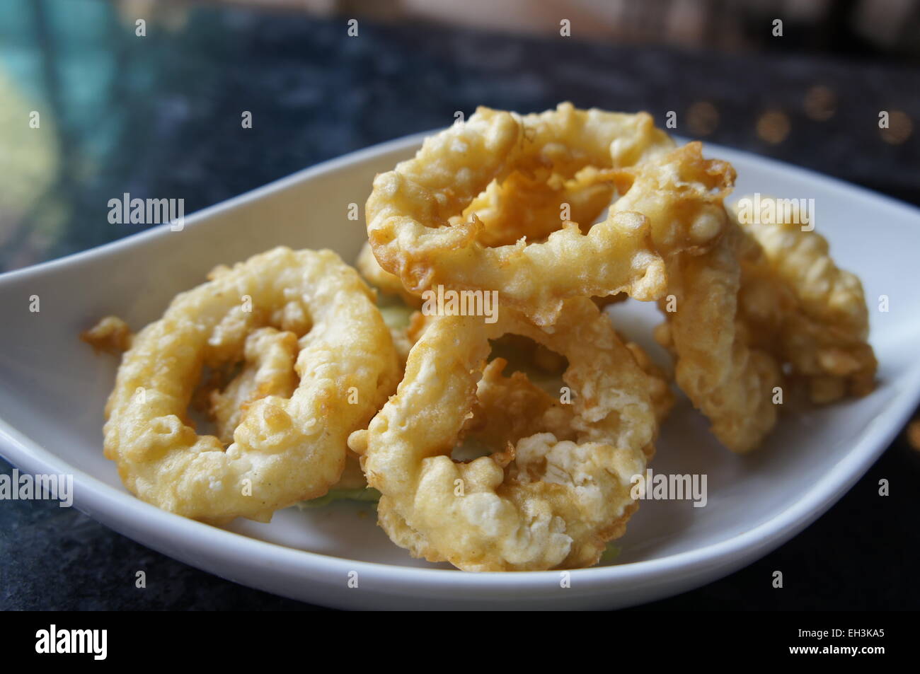 fried squid rings Stock Photo - Alamy