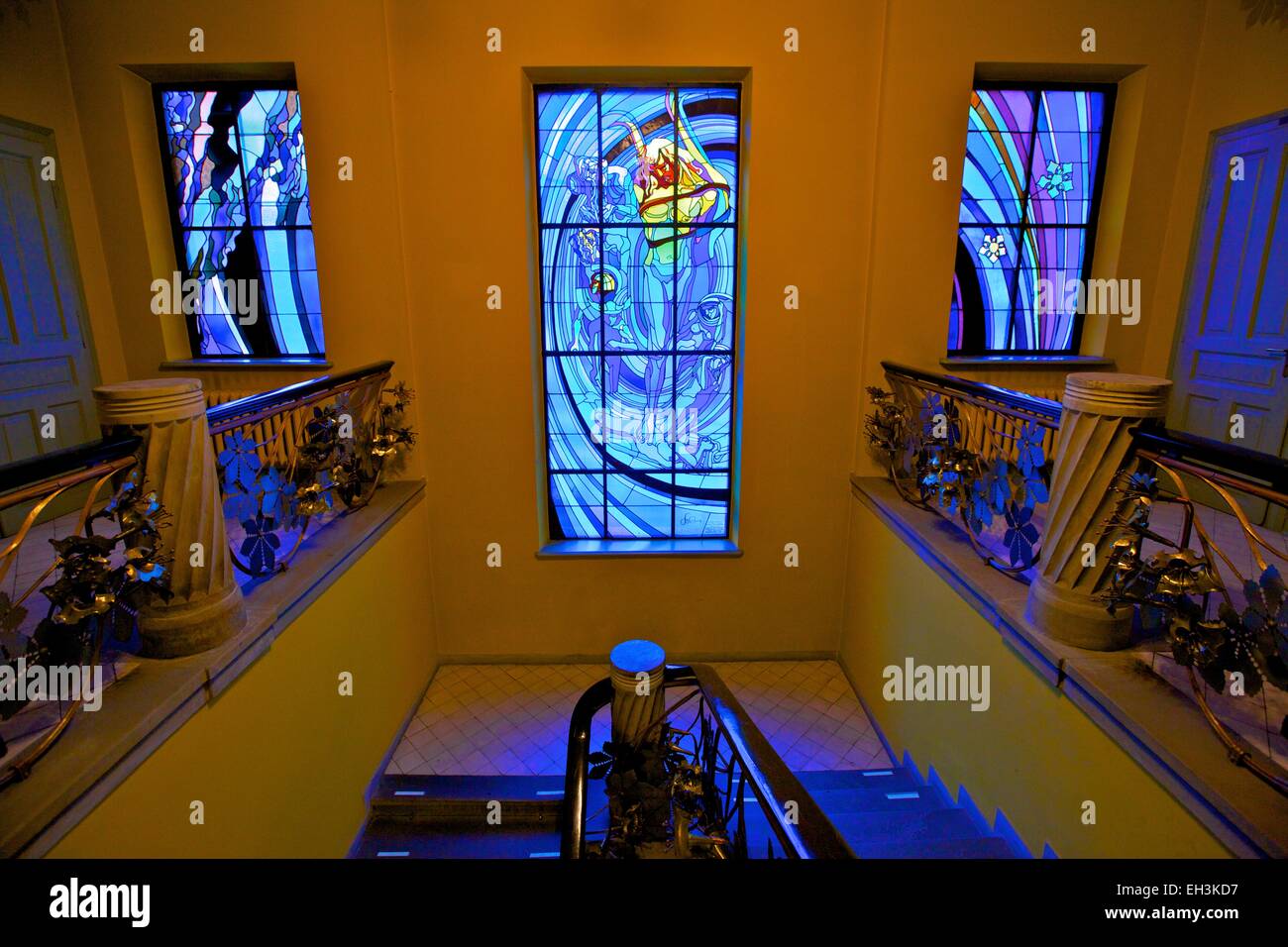 The Solar System, a stained glass window by Stanislaw Wyspianski in the