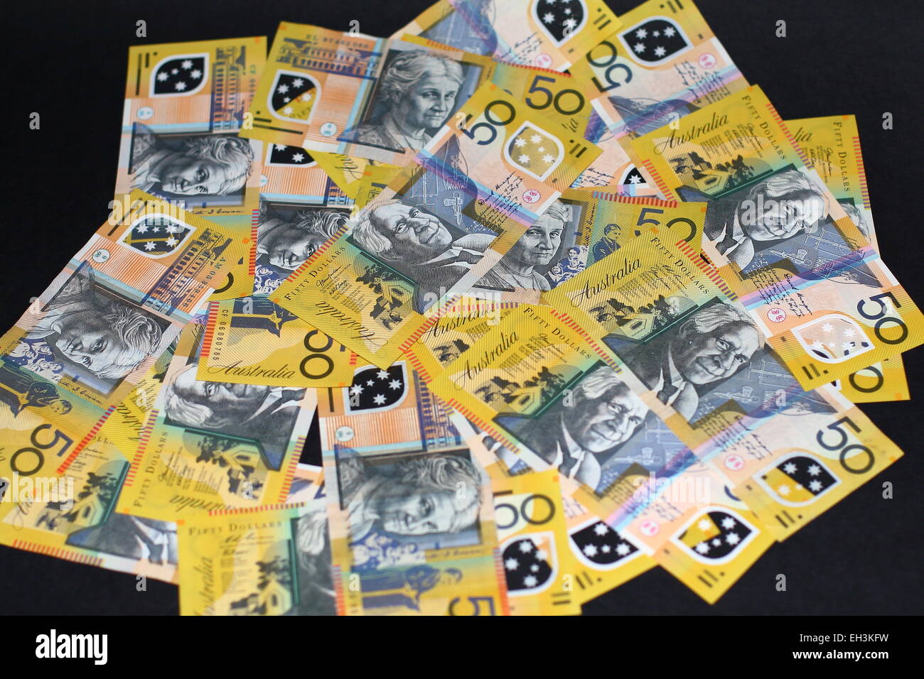 50 Australian notes Stock Photo Alamy