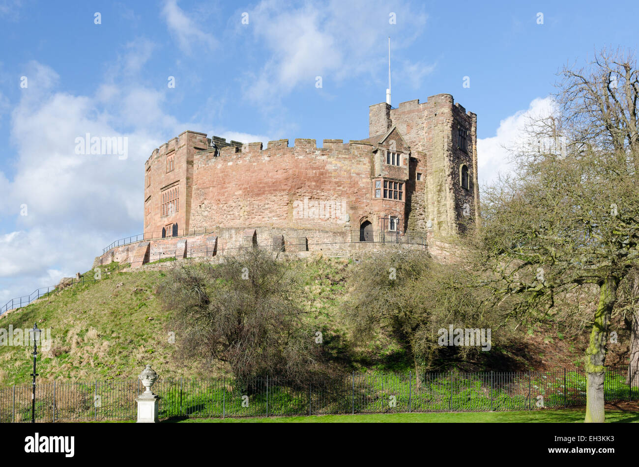 Tamworth Castle a grade 1 listed building built in Norman times Stock ...