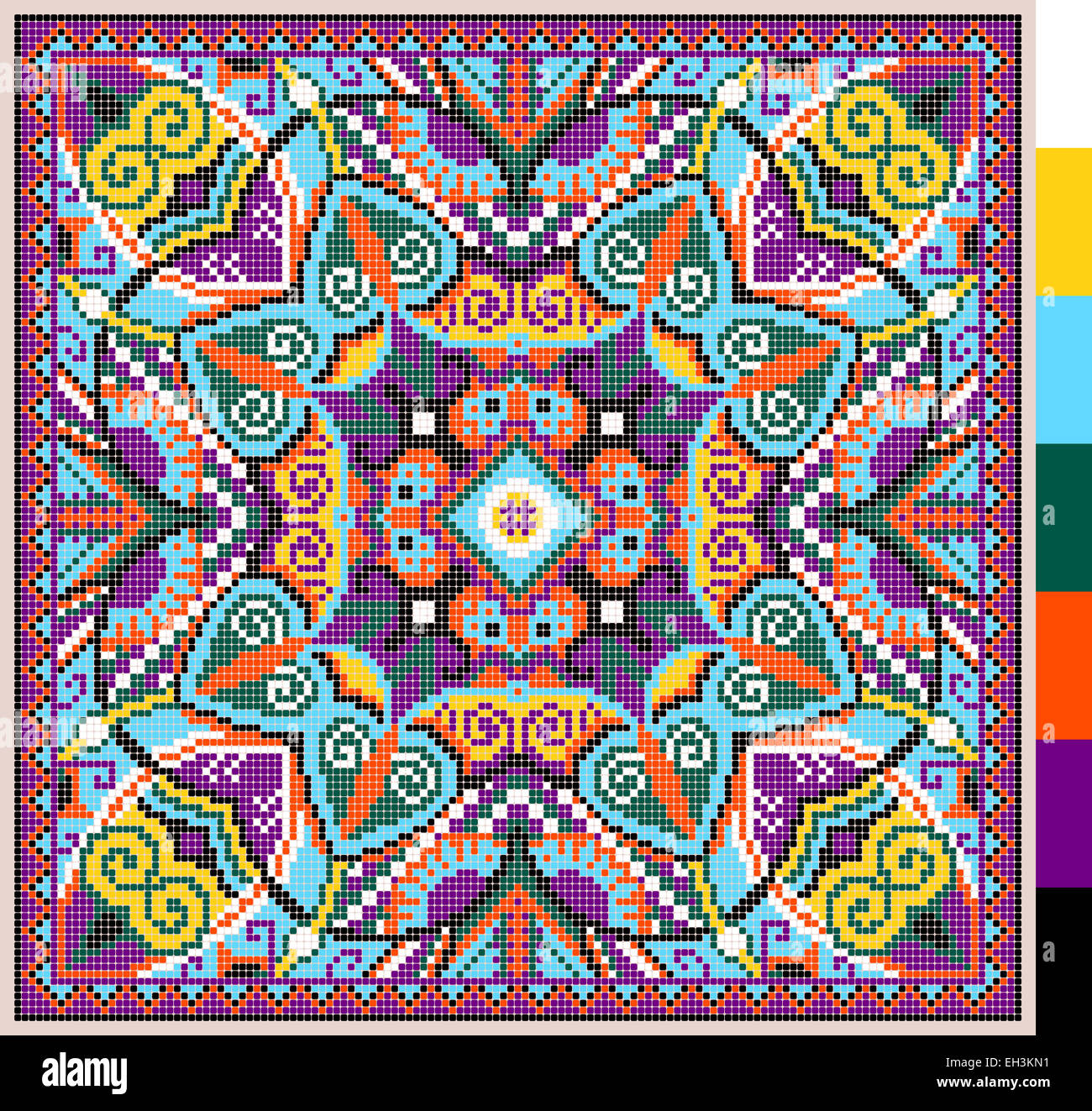 cross stitch ukrainian traditional embroidery Stock Photo - Alamy