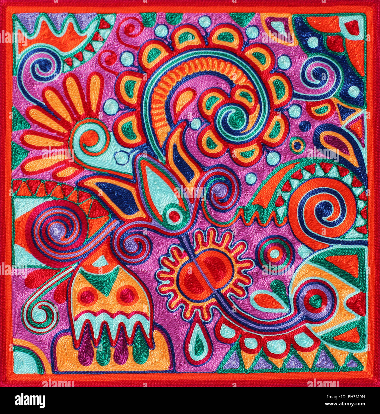 Yarn Painting Inspired by the Huichol of Mexico Art Tutorial - Hispanic  Heritage Month 