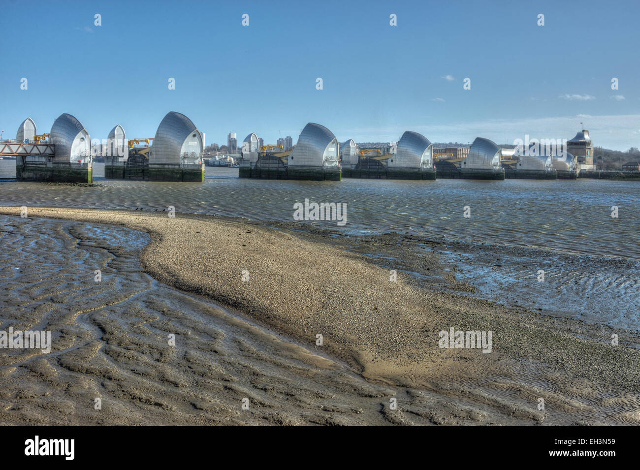 The Thames Barrier, London Stock Photo