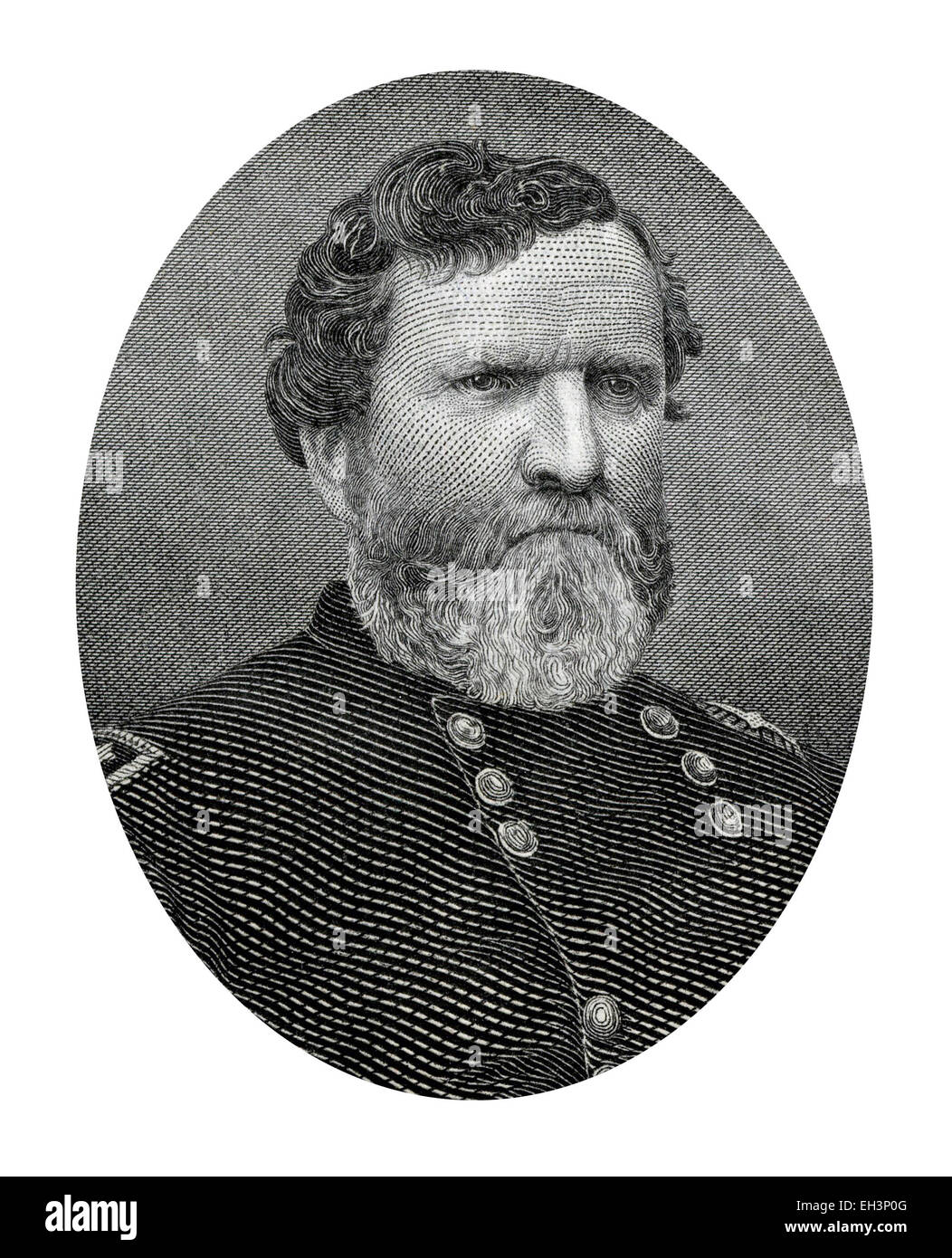 George Henry Thomas (July 31, 1816 – March 28, 1870) was a United States Army officer and a Union general during the American Civil War. Stock Photo