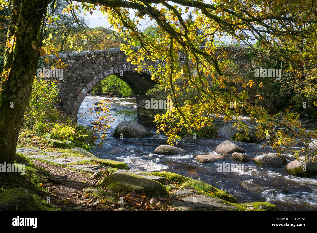 Dartmeet Dartmoor Devon England Stock Photo Alamy
