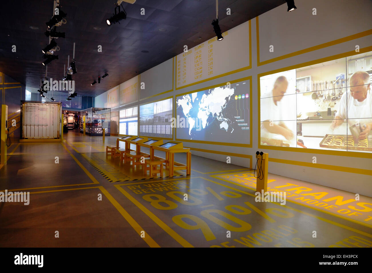 profil Landsdækkende kulhydrat The World in Your Shopping Basket - exhibition at Danish Maritime Museum,  M/S Museet for Søfart, Helsingør, Denmark. Architect Bjarke Ingels Group  BIG Stock Photo - Alamy