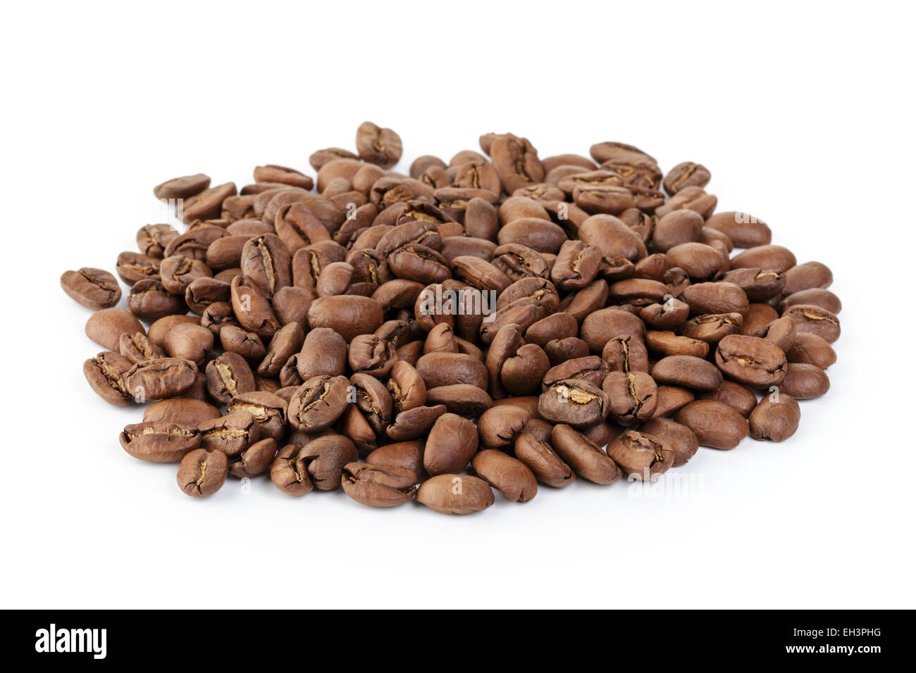 premium coffee beans isolated on white background Stock Photo - Alamy