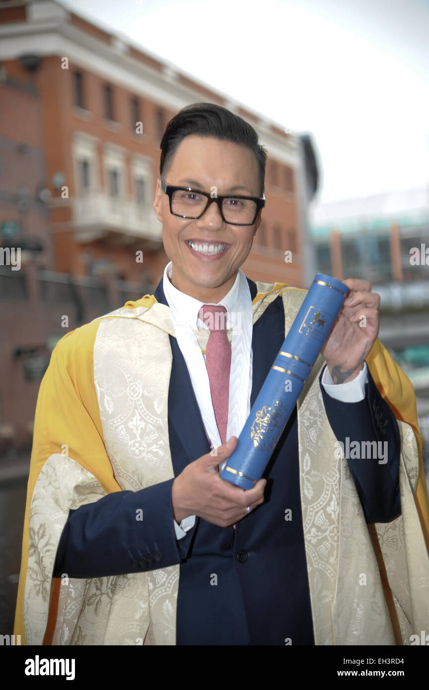 Gok Wan is awarded an Honorary Doctorate from Birmingham City University Featuring: Gok Wan Where: Birmingham, United Kingdom When: 01 Sep 2014 Stock Photo