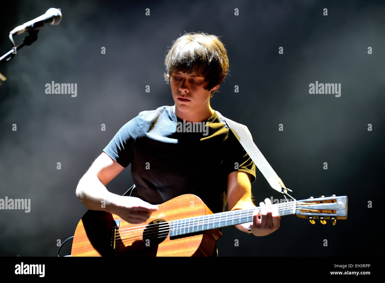 MADRID - SEP 13: Jake Bugg (English Musician, singer and songwriter) concert at Dcode Festival. Stock Photo