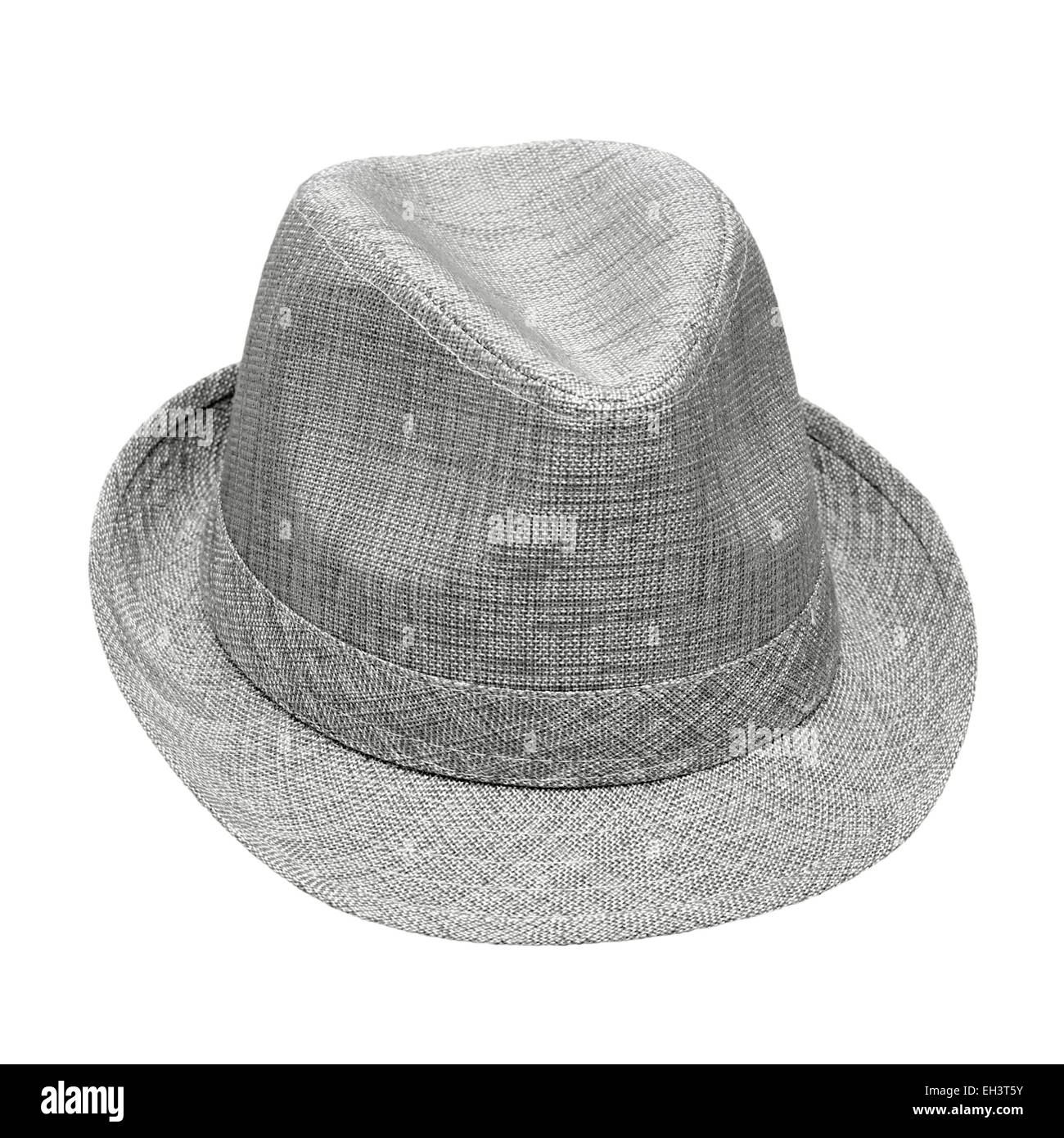 men's felt hat isolated on white background Stock Photo