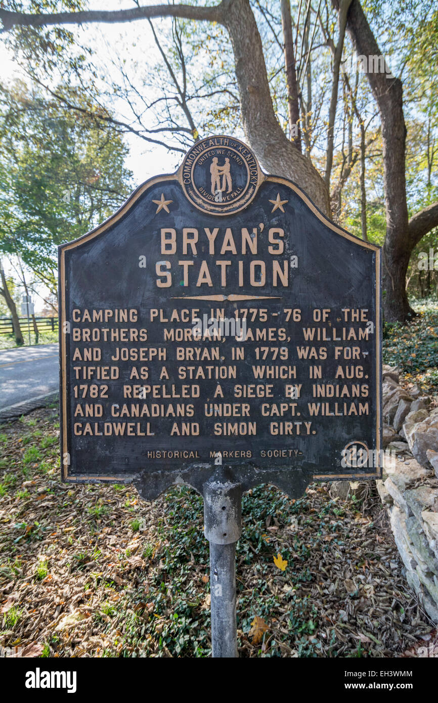 Road Monument For Historic Bryan S Station A Frontier Fort In